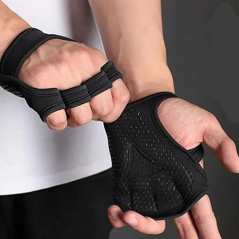Hand Palm Protector Gym Fitness Gloves Bodybuilding Pads Dumbbell Training Weight Gloves Grips Power Lifting Workout H1E8