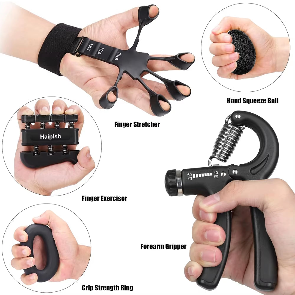5-60Kg Adjustable Heavy Hand Gripper Fitness Hand Exerciser Grip Wrist Training Finger Gripper Hand Strengthener for Patient