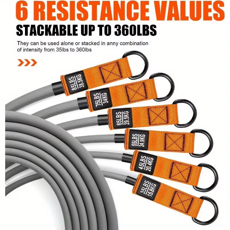 Resistance Strap with Handle: Used for Muscle Training, Strength Building, Body Shaping, Yoga, Home Fitness Equipment - Natural