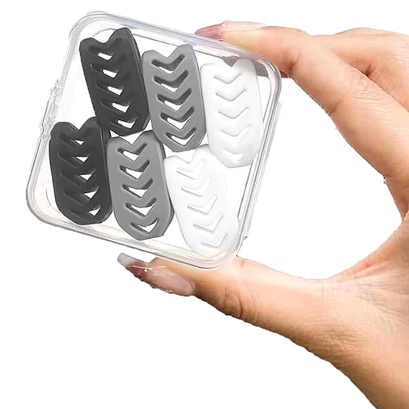 6Pcs Silicone Jaw Trainer with a Box Line Exerciser Chew Ball Fitness Facial Toner Face Neck Muscle Trainer Chin Cheek Exercise