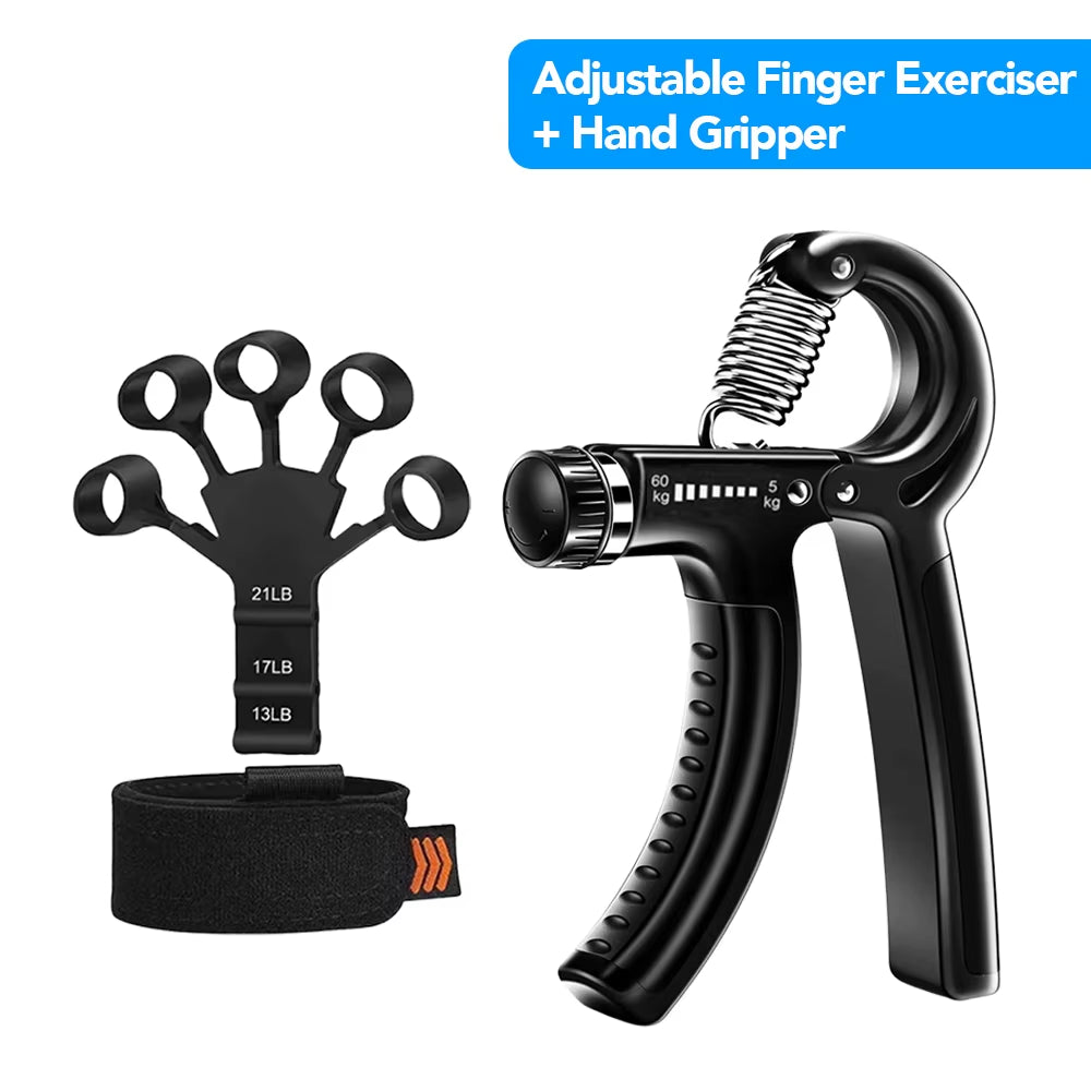 5-60Kg Adjustable Heavy Hand Gripper Fitness Hand Exerciser Grip Wrist Training Finger Gripper Hand Strengthener for Patient