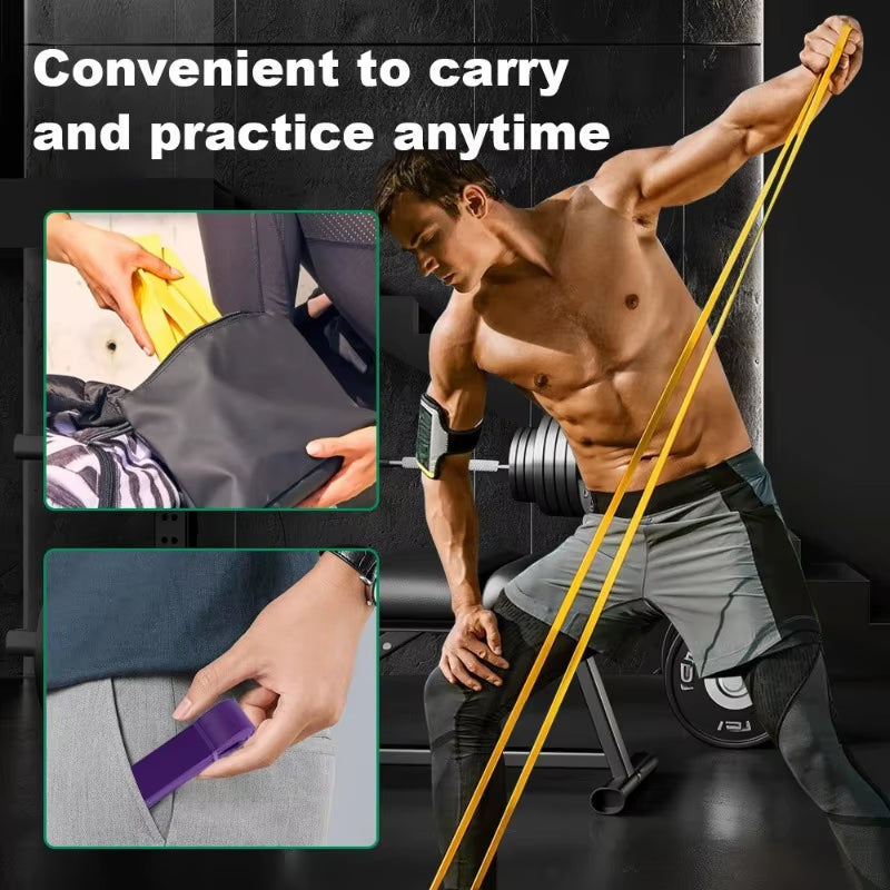 Fitness Resistance Bands Set Pull-Up Workout Assist Strap Yoga and Pilates Accessories Agility Training Gym Equipment for Home