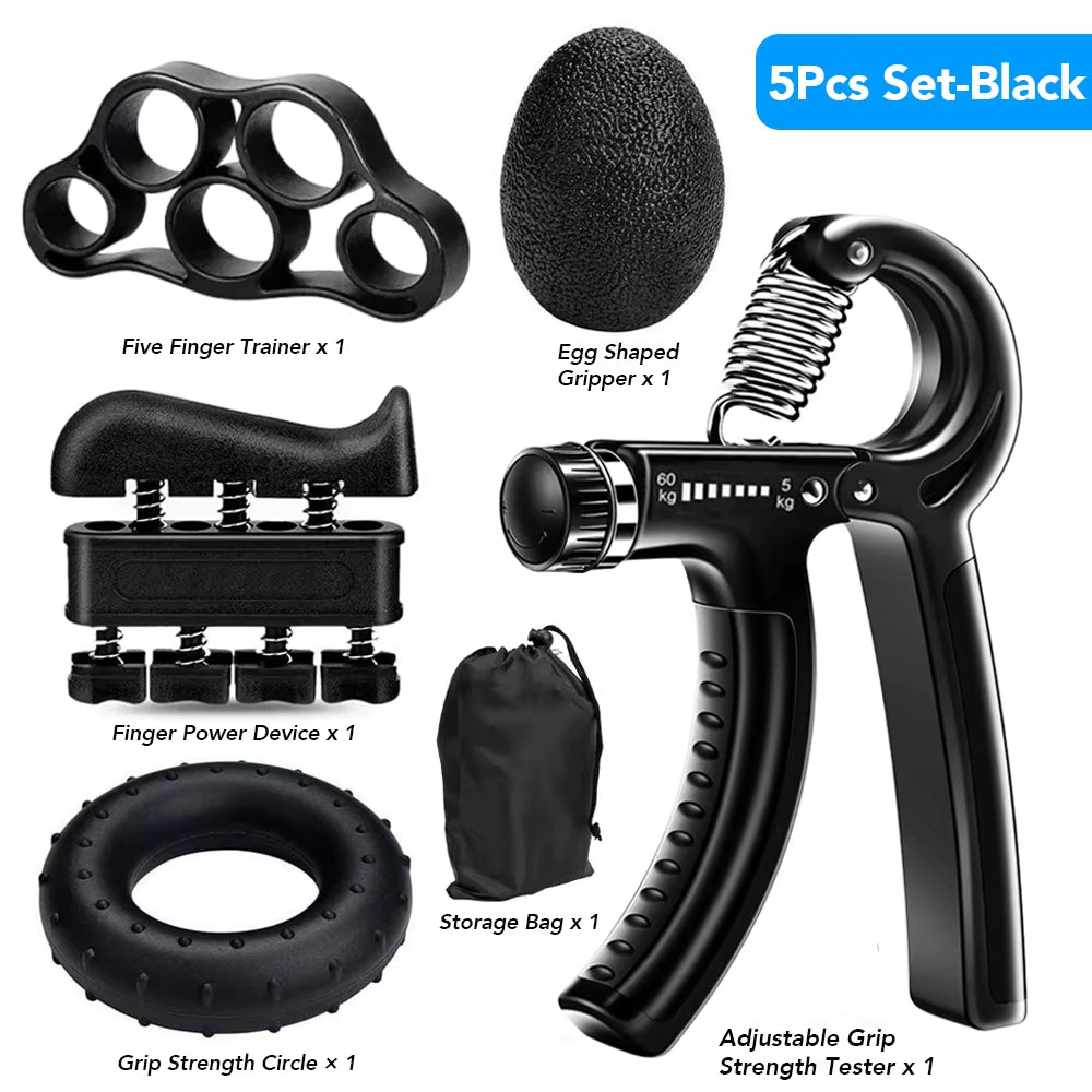 5-60Kg Adjustable Heavy Hand Gripper Fitness Hand Exerciser Grip Wrist Training Finger Gripper Hand Strengthener for Patient